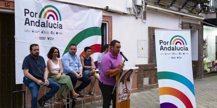 El nuevo Portavoz Municipal, José Antonio Martínez, en un acto de campaña en las pasadas elecciones andaluzas | Podemos La Rinconada